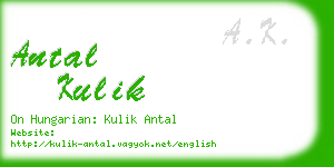 antal kulik business card